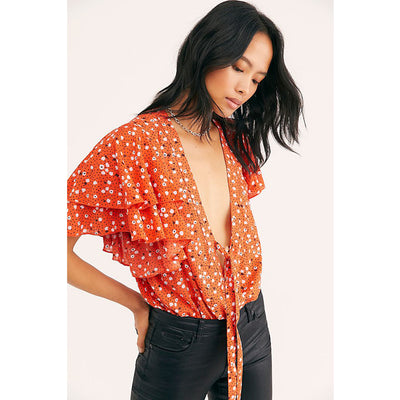 Call Me Later Printed Bodysuit Free People