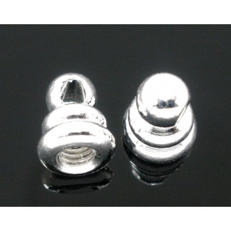 Silver Tone Replacement Loop End For Screw End Lobster Clasp Bra