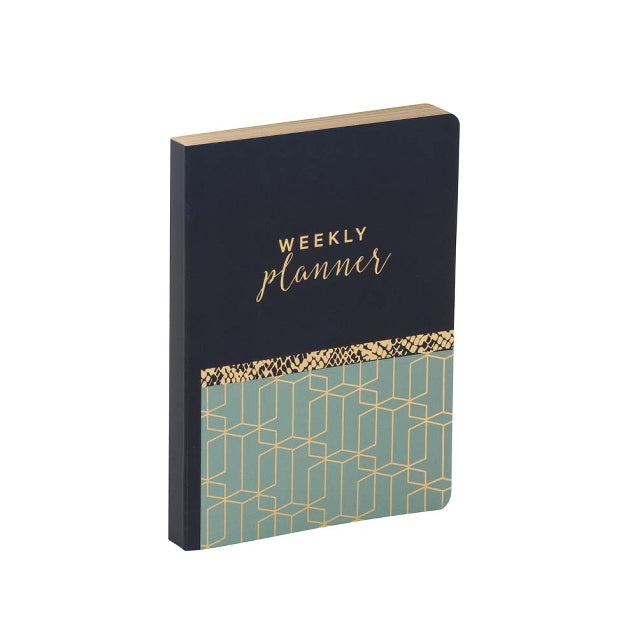 
                
                    Load image into Gallery viewer, Weekly Planner (A6) - Modern BLACK &amp;amp; GREEN
                
            