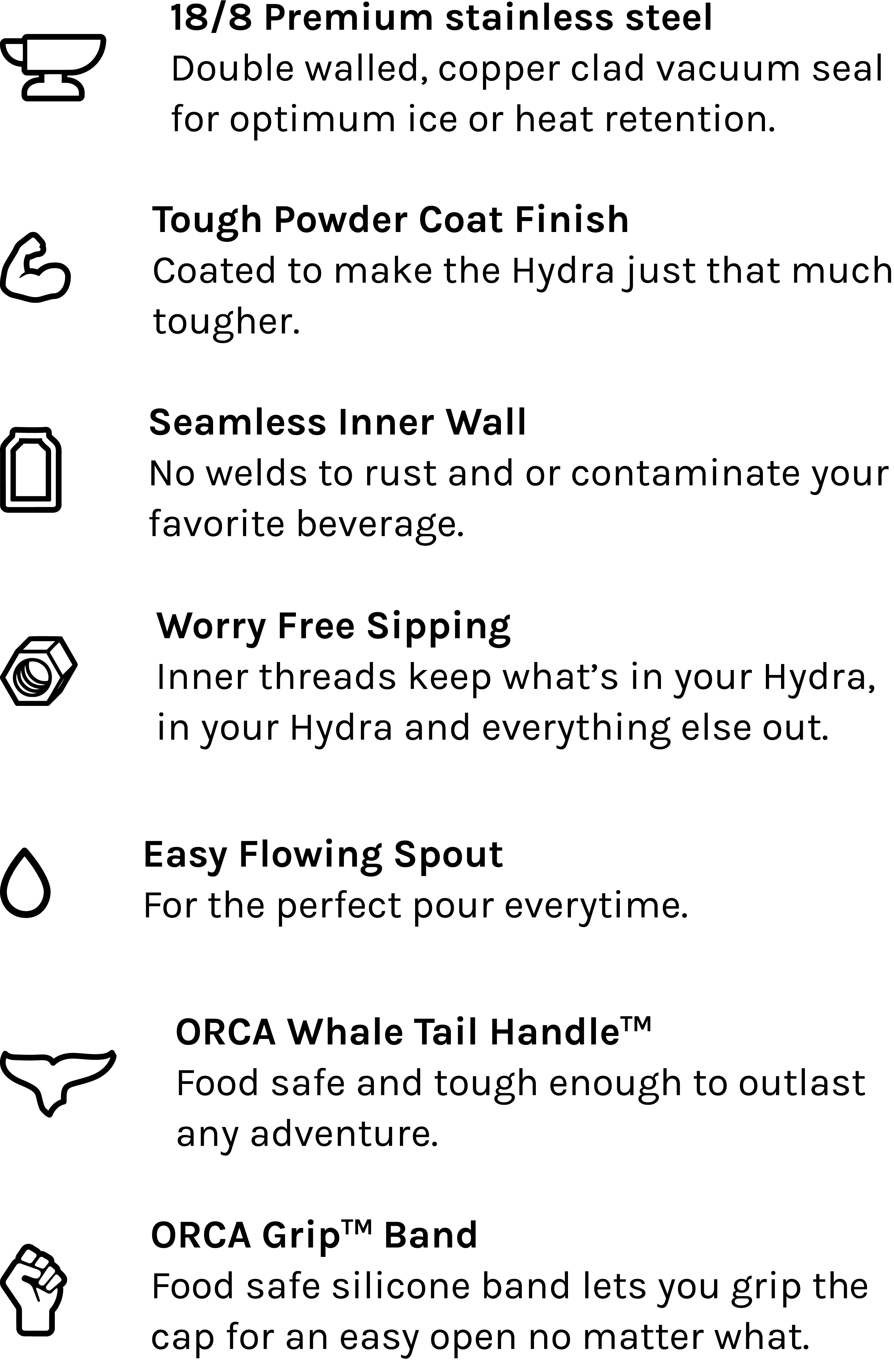 Orca NCAA Mascot 22 Ounce Hydra Hot Cold Bottle – CaddiesShack