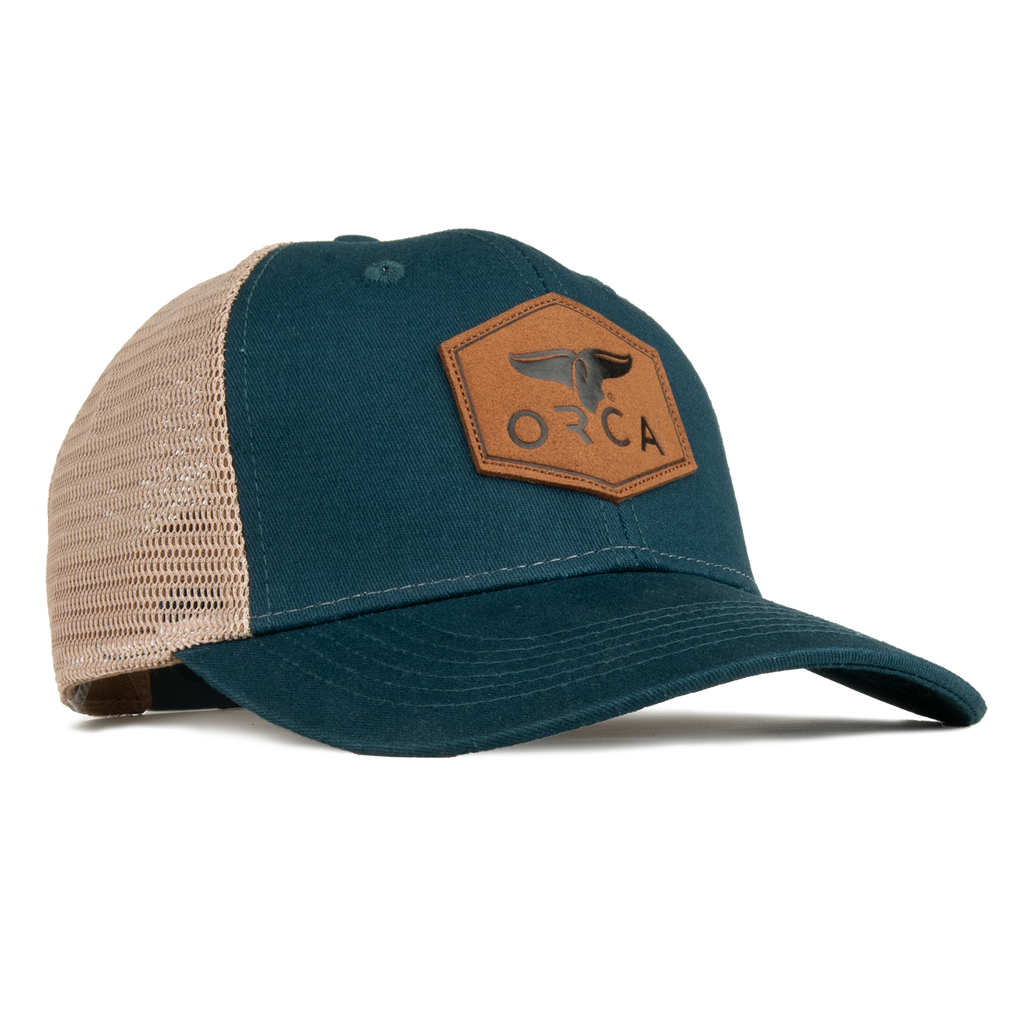 aegean-blue-hex-leather-patch-hat