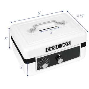 Personalized White Cash Box with Camp Smores design
