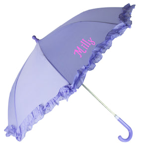 Hand Painted Lavender Ruffled Umbrella