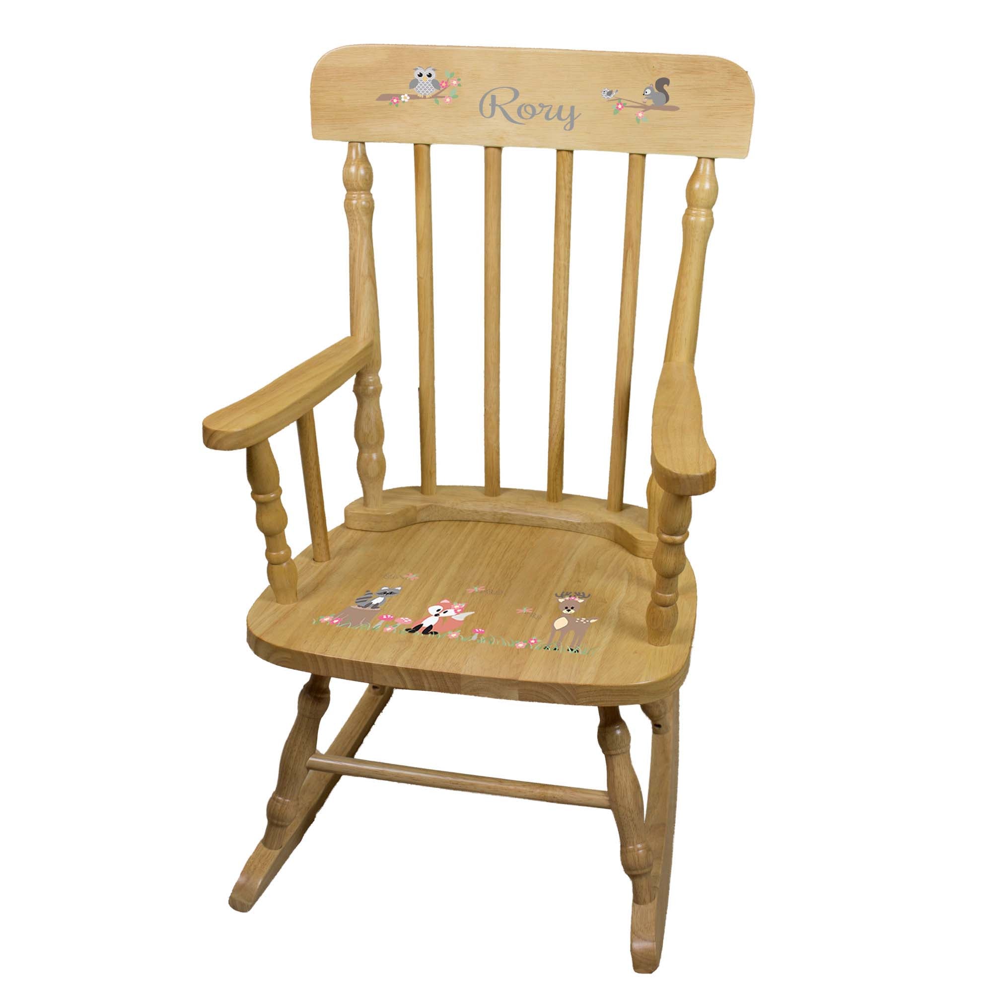 personalized wooden rocking chair for toddlers