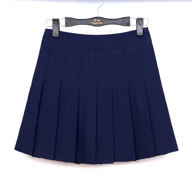 Simple Japan School Uniform Pleated Skirt (6 colours) – Peachiie Shop