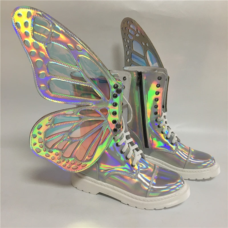 HOLO BUTTERFLY Rainbow Sneaker Boots – Peachiie Shop