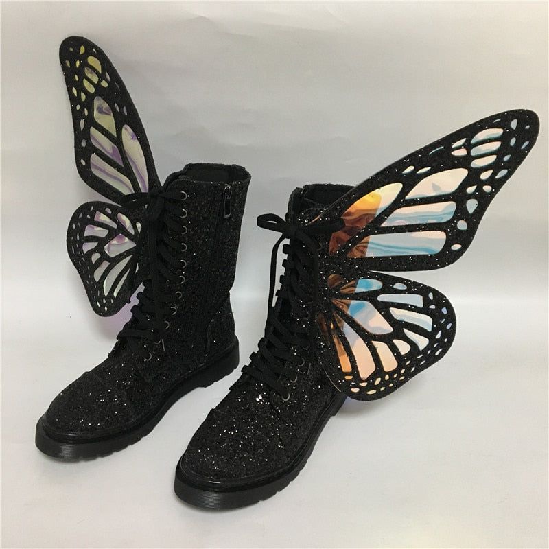 HOLO BUTTERFLY Rainbow Sneaker Boots – Peachiie Shop