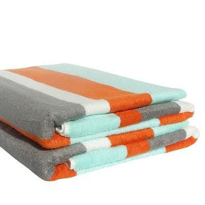 orange and grey towels