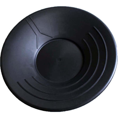 14 Inch Black Plastic Gold Miner's Pan (Pack of: 1) - TJ8-PLATE-14 - ToolUSA