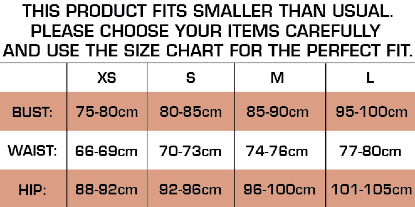 Bardot Size Chart