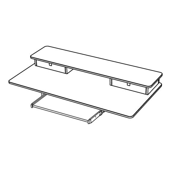 Upper Drawer Desktop with Keyboard Tray