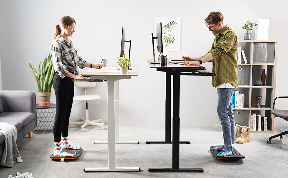 Ergohead Office Standing Desk Anti Fatigue Mat Wooden Wobble