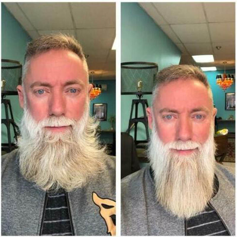 Image result for crazy beard before and after straightening