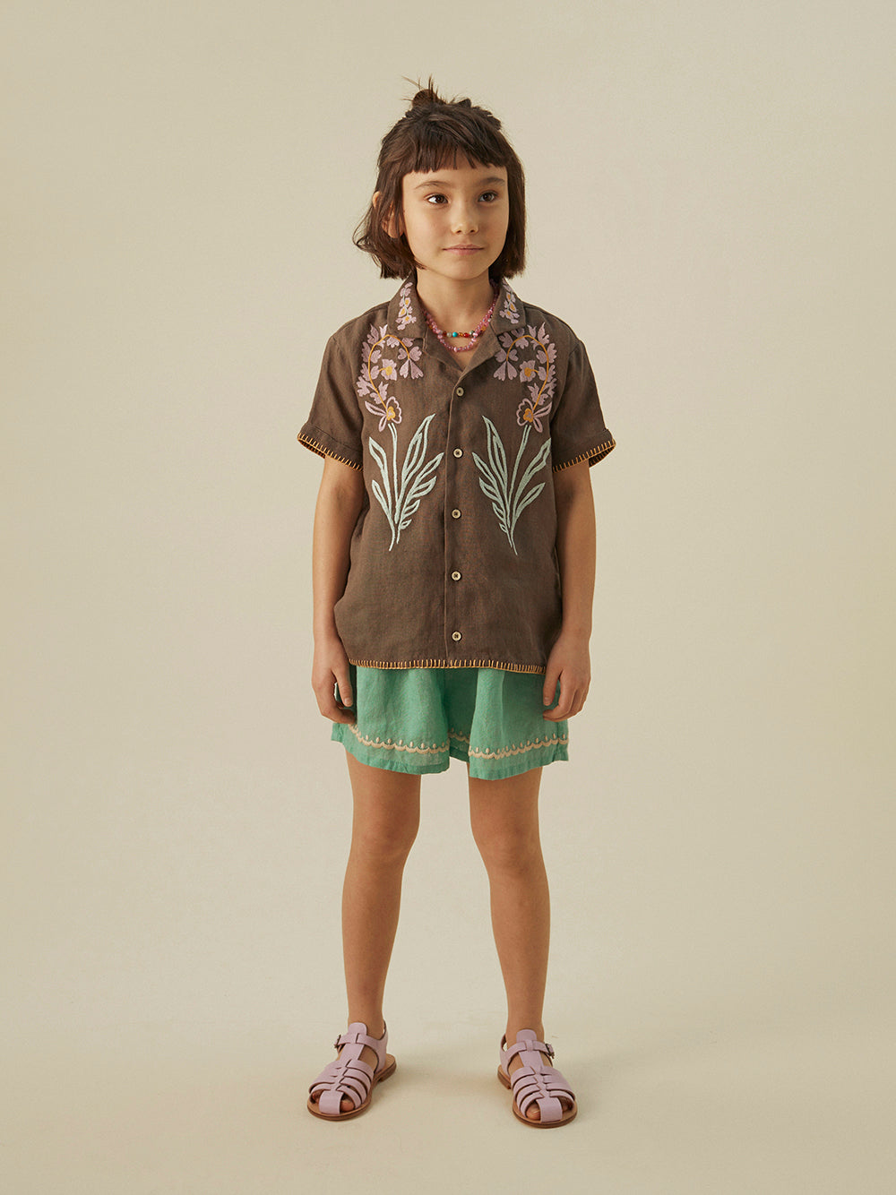 apolina, ss24, spring, summer, embroidered, embroidery, child, children, kids, girls, floral, smocking, dress, pinafore, Stevie, Wendy, dora