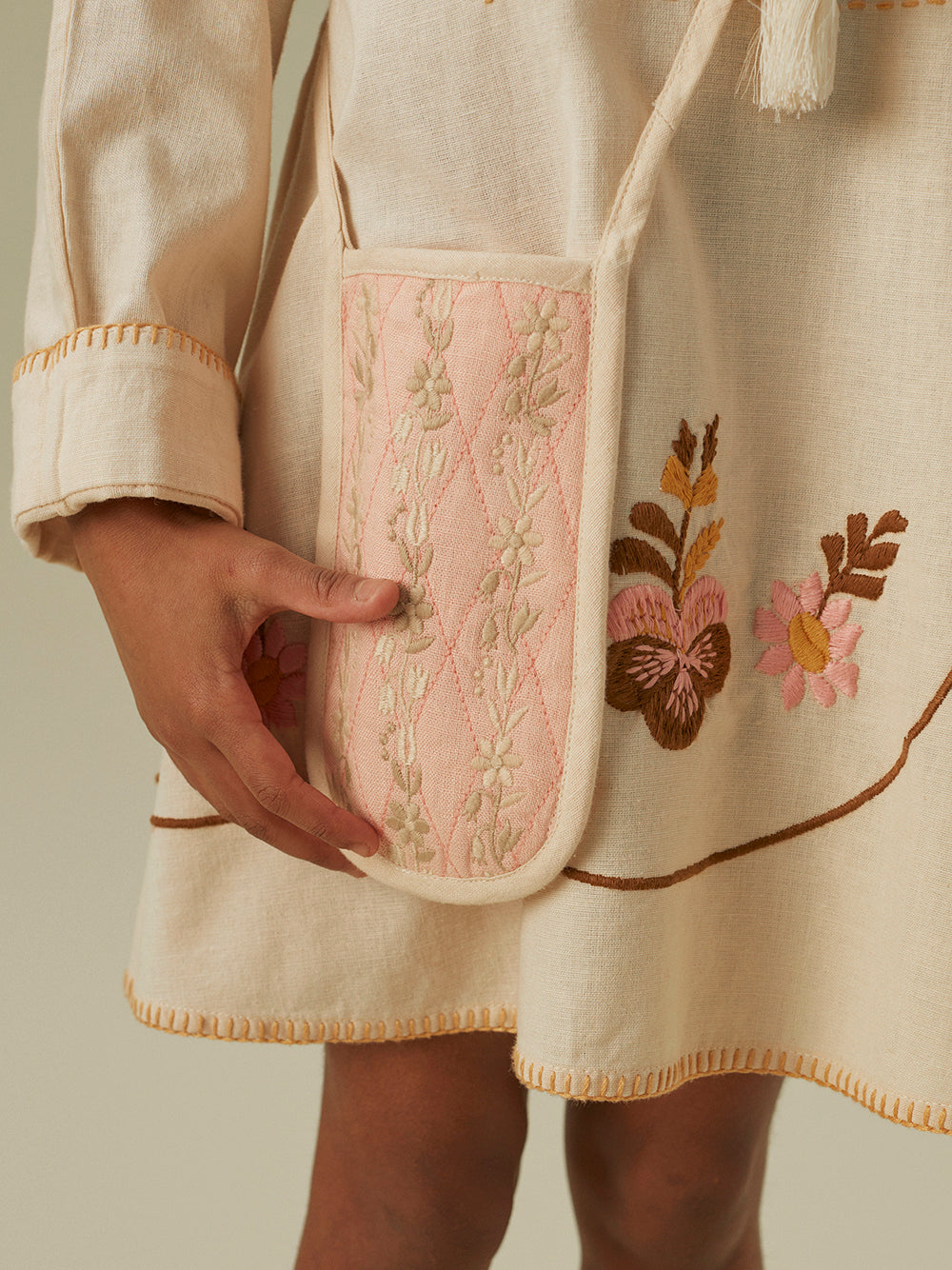 apolina, ss24, spring, summer, embroidered, embroidery, child, children, kids, girls, floral, smocking, dress, pinafore, Stevie, Wendy, dora