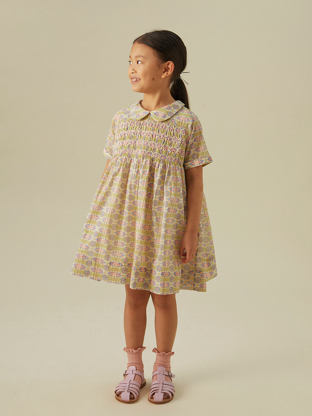 apolina, ss24, spring, summer, embroidered, embroidery, child, children, kids, girls, floral, smocking, dress, pinafore, Stevie, Wendy, dora