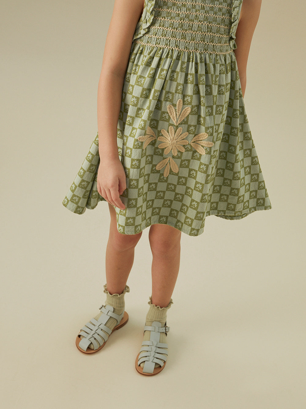 apolina, ss24, spring, summer, embroidered, embroidery, child, children, kids, girls, floral, smocking, dress, pinafore, Stevie, Wendy, dora