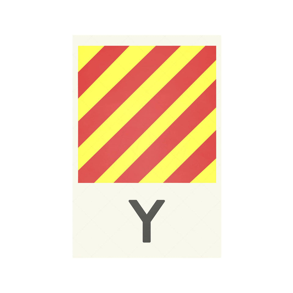 LETTER Y - Navy Signal Print - Foundry