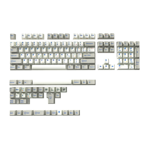 GKs Retro Greek Keycap Beige Cherry Profile Dye Subbed Keycap Set PBT for keyboard 87 tkl 104 ansi xd64 bm60 xd68 BM87 BM65