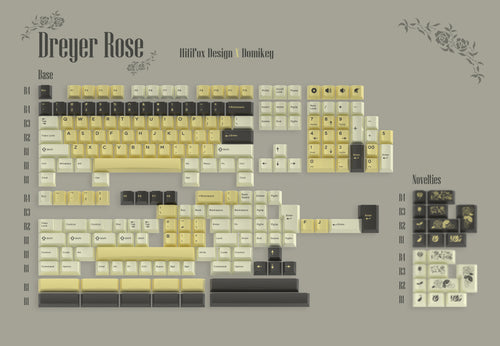 [KPICPRE] HIfiFox x Domikey Dreyer Rose Keycaps