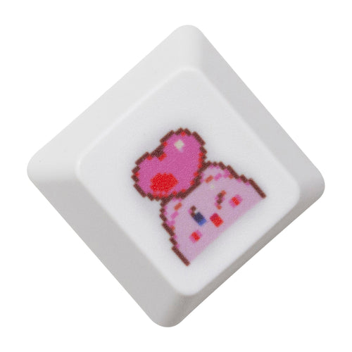 Key + Pink Lock In A Heart Perler Bead Pattern, Bead Sprites