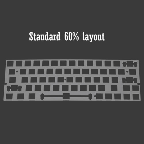 60% PC Plastic Mechanical Keyboard Plate 1,5mm thickness support xd60 xd64 gh60 BM60 ISO with arrow key Transparent Clear color