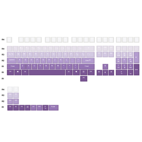 Secret Fragrance Purple Gradient Keycap Dip Dye Doubleshots PBT for keyboard 87 tkl 104 bm60 xd68 CSTC75 BM87 BM65 CSTC75 VN96