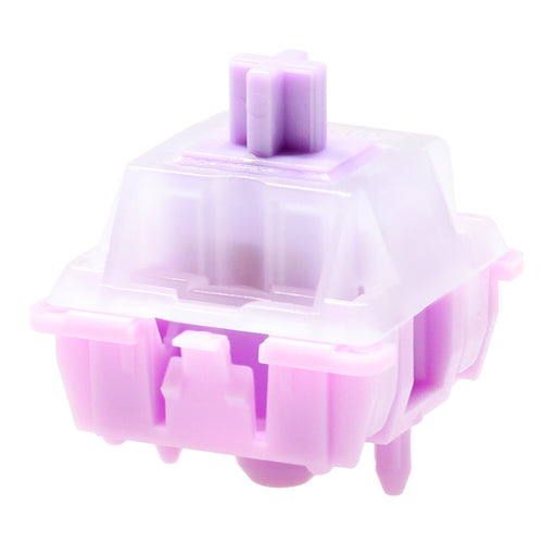 43 Studio Popu Switch Linear 65g MX switch for mechanical keyboard 50m POM Nylon Milky Top Housing Non Factory Lubed Purple