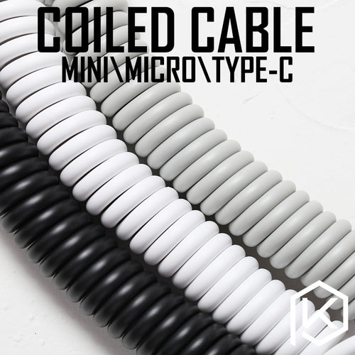 Bold Coiled Cable wire Mechanical Keyboard GH60 USB cable mini micro type c USB port for kit DIY poker 2 xd64 xd75 xd96 mobile phone