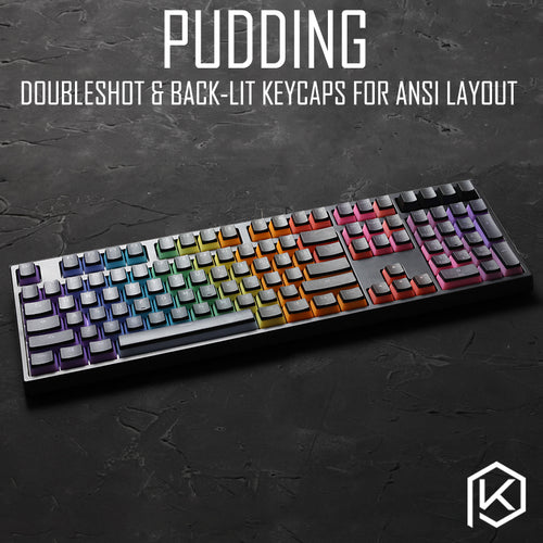 [CLOSED]【GB】Pudding rainbow doubleshot & dip dye keycaps for ansi layout keycap 87 tkl 104 ansi