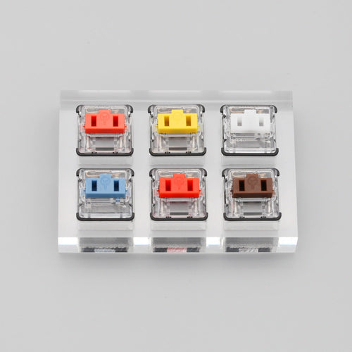 Acrylic Switch Tester 2X3 Kailh choc low  switch brown white red dark yellow blue orange SMD RGB