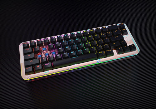 DNA65 65% Custom Mechanical Keyboard PCB CASE hot swappable switch support lighting effects with RGB switch led