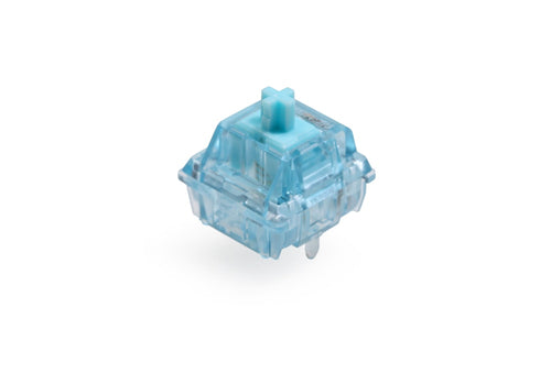 Gateron Aqua Zilent V2 Switch Tactile 62g 67g 5pin SMD RGB mx stem switch for mechanical keyboard Cyan Blue Colorway