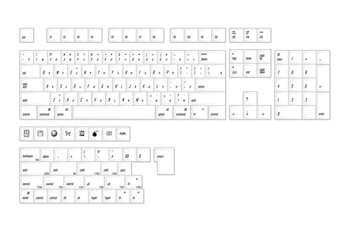 KPrepublic DSA Old Apple Font Dye Sub Keycap Set PBT for keyboard gh60 poker 87 tkl 104 ansi xd64 bm60 xd68 xd84 xd96 Hiragana