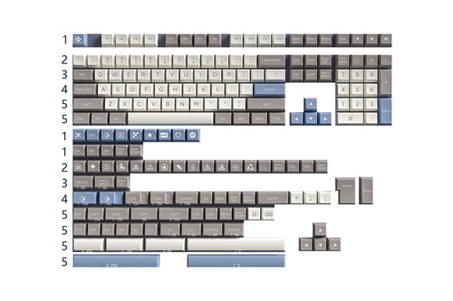 WM OSA Profile Elegant Grey PBT doubleshot keycap for mx stem keyboard all in One 60 87 104 tkl ansi bm60 bm65 bm68 xd64 xd68