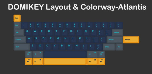 Domikey hhkb abs doubleshot keycap set Atlantis blue hhkb profile for topre stem