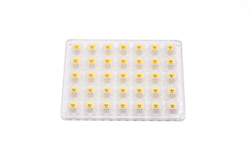 Gateron CAP Milky Yellow Switch V2 Extras 5pin RGB Linear 63g mx stem switch for mechanical keyboard 50m with Acrylic Base Case