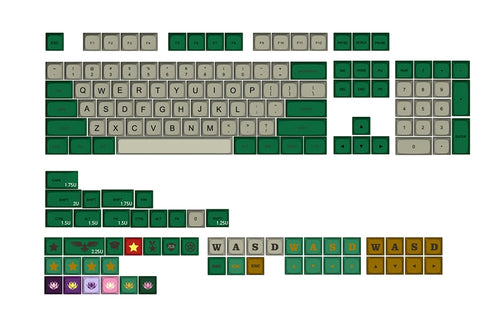 XDA V2 Dare to Die Corps Dye Sub Keycap Set thick PBT for keyboard gh60 poker 87 tkl 104 ansi xd64 bm60 xd68 bm65 bm68 Green