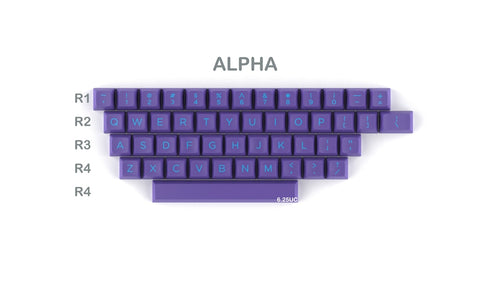 Domikey SA Cyberpunk abs doubleshot keycap pumper mx stem blue pink purple