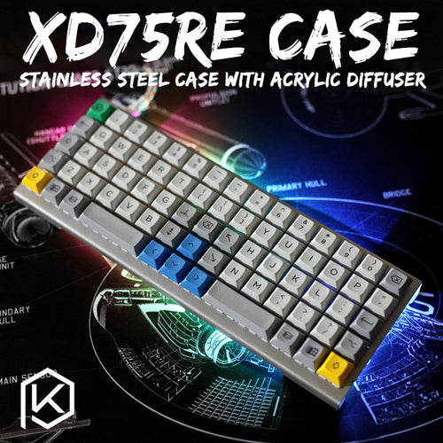 stainless steel bent case for xd75re 60% custom keyboard acrylic panels acrylic diffuser