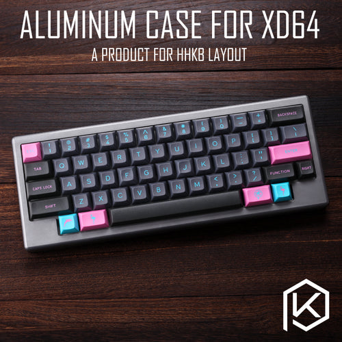 XD64 XD60 60% HHKB Layout Aluminium Case With the tempered glass diffuser