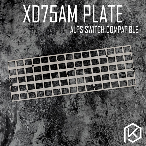 alps stainless steel plate for xd75am xd75 60% custom keyboard Mechanical Keyboard Plate support xd75am alps matias switch stem