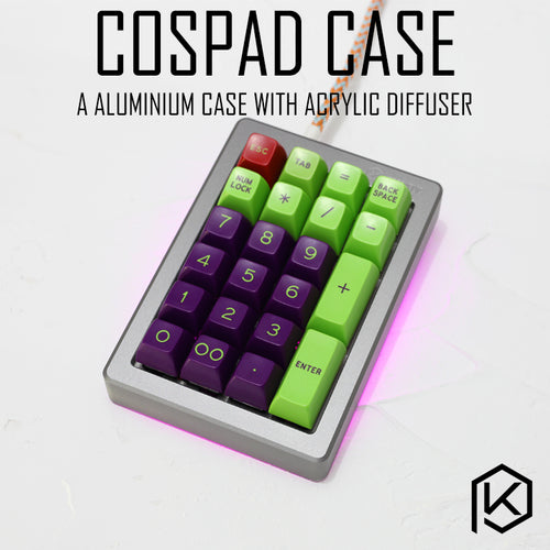 Anodized Aluminium Case For Cospad XD24 Custom Keyboard With tempered glass Diffuser Rotary Brace Supporter