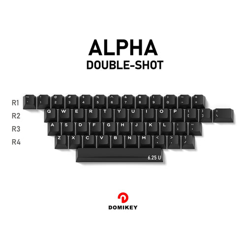 [Wholesale] Domikey Cherry Profile abs doubleshot keycap WOB White on Black for mx stem keyboard poker 87 104 gh60 xd64 xd68 xd84 BM60 BM65