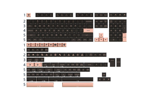 WM OSA Profile Black Pink PBT doubleshot keycap for mx stem keyboard all in One 60 87 104 tkl ansi bm60 bm65 bm68 xd64 xd68