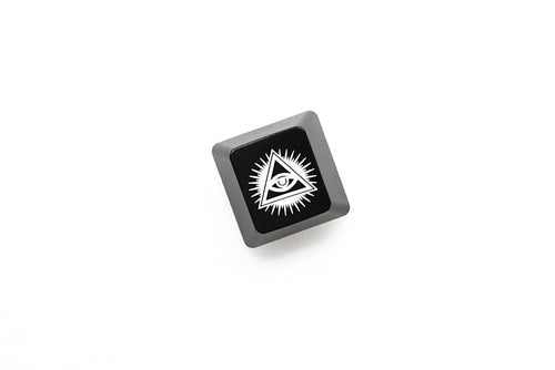 Novelty Shine Through Keycaps ABS Etched black red esc Eye of Providence