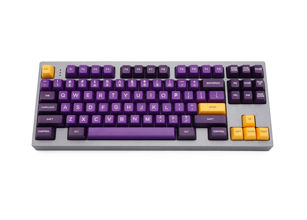 purple yellow keycaps