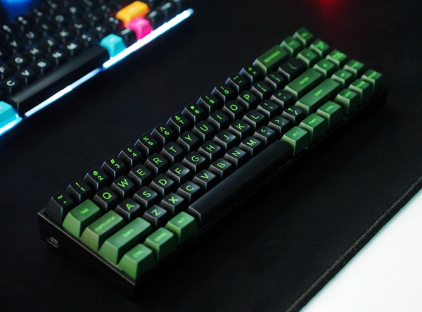 black and green keycap set