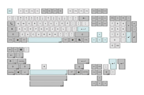 WM Elegant Beige Grey Dye Sub Keycap Thick PBT DSA Profile for keyboard 87 tkl 104 ansi xd64 bm60 xd68 bm65 bm68