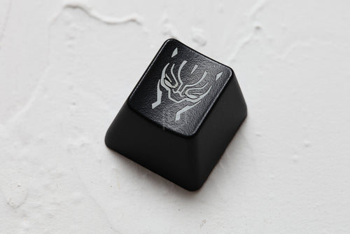 Novelty Shine Through Keycaps ABS Etched, Shine-Through black panther black red custom mechanical keyboards